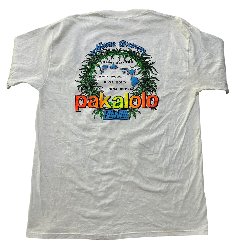 Vintage 1978 Pakalolo Hawaii Cannabis Tee XL‎ Miller Homegrown Maui Wowie Stoner